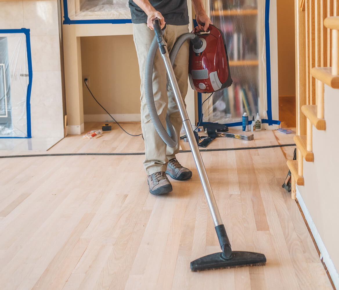 Dustless Hardwood Scrubbing